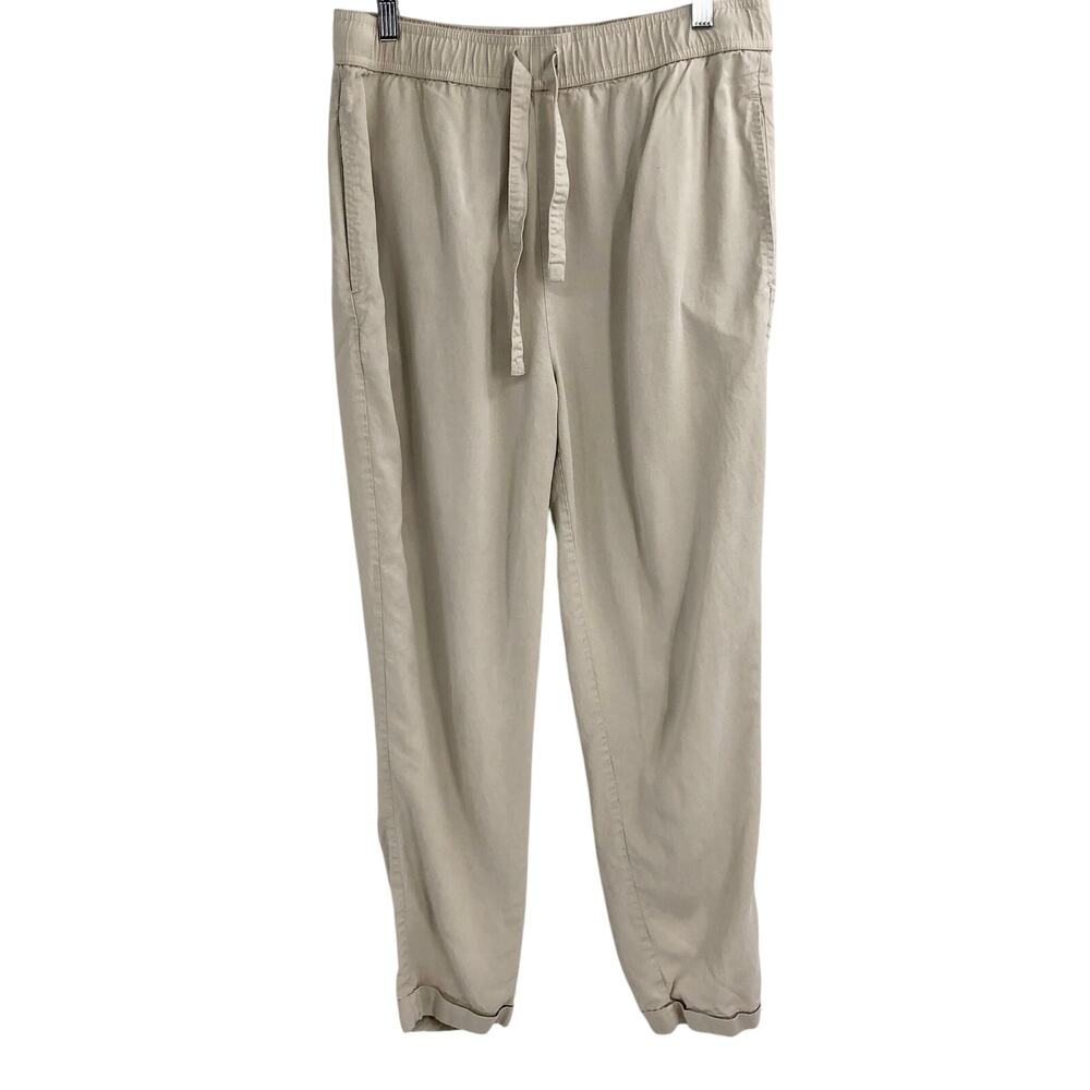 Cozy Earth-Khaki/Beige 
Drawstring Casual Trousers - Women